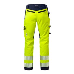 Fristads High Vis Handwerker Stretch-Hose Damen Kl. 2 2710 PLU Größe 50 Warnschutz-Gelb/Marine