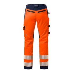 Fristads High Vis Handwerker Stretch-Hose Damen Kl. 2 2710 PLU Größe 36 Warnschutz-Orange/Marine