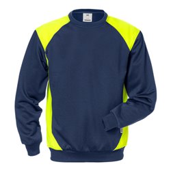 Fristads Sweatshirt 7148 SHV Größe 4XL Marine/Warnschutz-Gelb