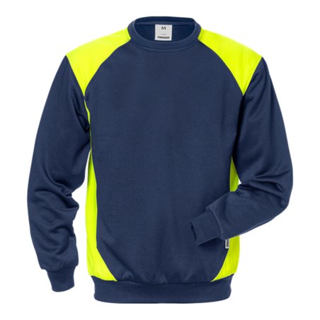 Fristads Sweatshirt 7148 SHV Größe S Marine/Warnschutz-Gelb