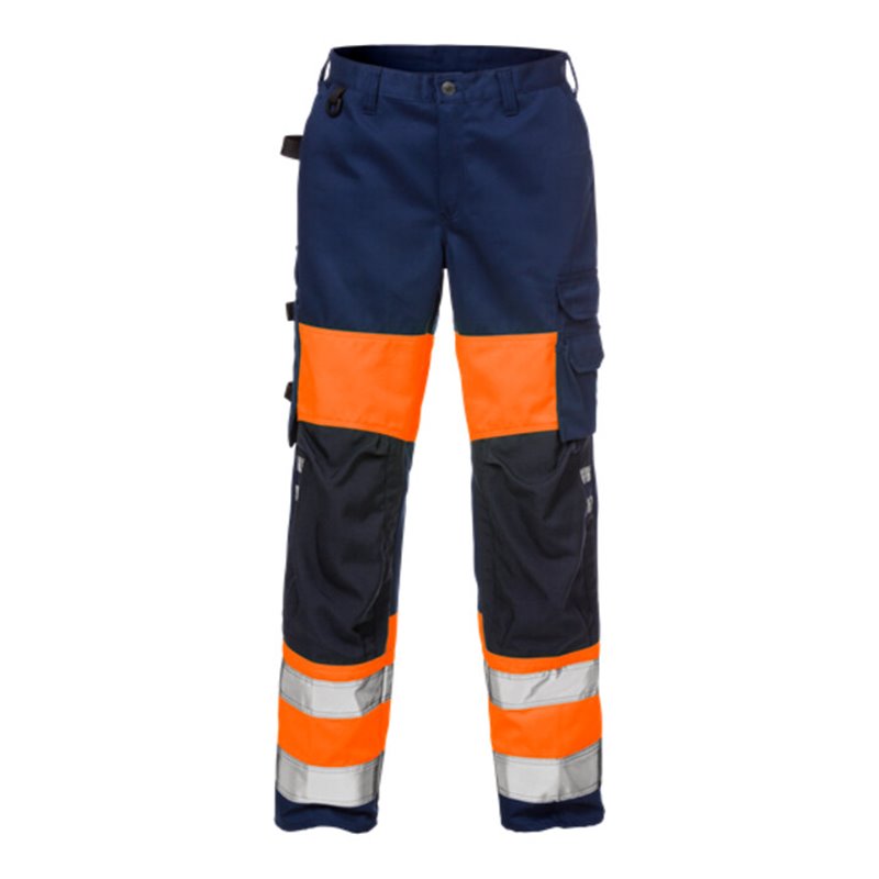 Fristads High Vis Hose Damen Kl. 1 2139 PLU Größe 42 Warnschutz-Orange/Marine