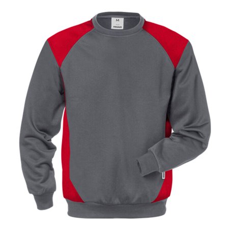Fristads Sweatshirt 7148 SHV Größe M Grau/Rot