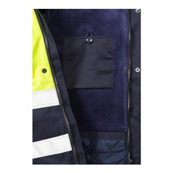 Fristads Flamestat High Vis Winterjacke Kl. 3 4185 ATHS Größe 4XL Warnschutz-Gelb/Marine