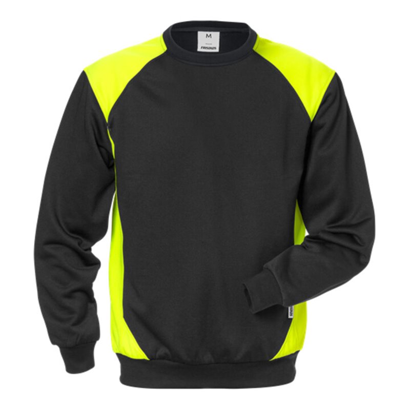 Fristads Sweatshirt 7148 SHV Größe XL Schwarz/Gelb
