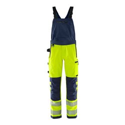 Fristads High Vis Green Stretch-Latzhose Kl. 2 1031 GSTP Größe C154 Warnschutz-Gelb/Marine