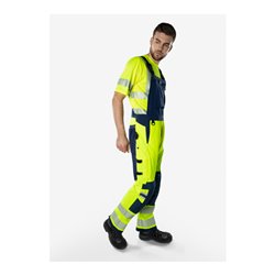 Fristads High Vis Green Stretch-Latzhose Kl. 2 1031 GSTP Größe C60 Warnschutz-Gelb/Marine