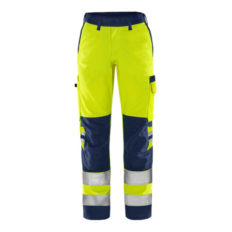 Fristads High Vis Green Hose Damen Kl. 2 2642 GPLU Größe 34 Warnschutz-Gelb/Marine