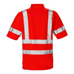 Fristads High Vis Poloshirt 7025 Kl. 3 PHV Größe 4XL Warnschutz-Rot