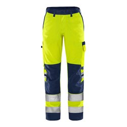 Fristads High Vis Green Hose Damen Kl. 2 2642 GPLU Größe 44 Warnschutz-Gelb/Marine