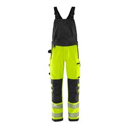 Fristads High Vis Green Stretch-Latzhose Kl. 2 1031 GSTP Größe C54 Warnschutz-Gelb/Schwarz