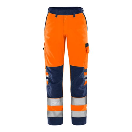 Fristads High Vis Green Hose Damen Kl. 2 2642 GPLU Größe 40 Warnschutz-Orange/Marine