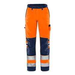 Fristads High Vis Green Hose Damen Kl. 2 2642 GPLU Größe 48 Warnschutz-Orange/Marine