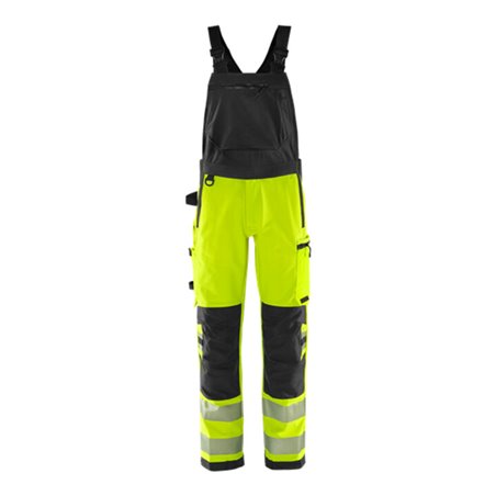 Fristads High Vis Green Stretch-Latzhose Kl. 2 1031 GSTP Größe C64 Warnschutz-Gelb/Schwarz