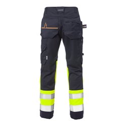 Fristads High Vis Stretch-Hose Damen Kl. 1 2708 PLU Warnschutz-Gelb/Marine