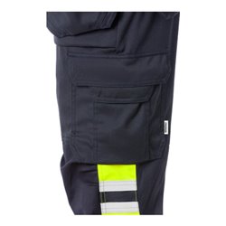 Fristads High Vis Stretch-Hose Damen Kl. 1 2708 PLU Warnschutz-Gelb/Marine