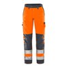 Fristads High Vis Green Hose Damen Kl. 2 2642 GPLU Größe 34 Warnschutz-Orange/Grau