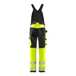 Fristads High Vis Green Stretch-Latzhose Kl. 2 1031 GSTP Größe D108 Warnschutz-Gelb/Schwarz