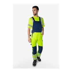 Fristads High Vis Green Stretch-Latzhose Kl. 2 1031 GSTP Größe D120 Warnschutz-Gelb/Schwarz