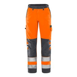Fristads High Vis Green Hose Damen Kl. 2 2642 GPLU Größe 46 Warnschutz-Orange/Grau