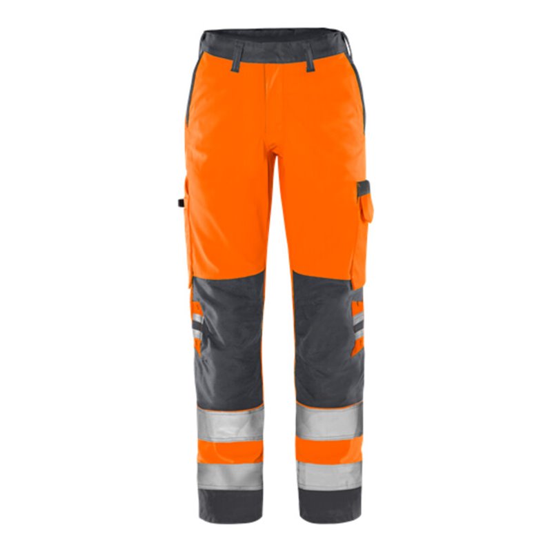 Fristads High Vis Green Hose Damen Kl. 2 2642 GPLU Größe 46 Warnschutz-Orange/Grau