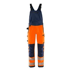 Fristads High Vis Green Stretch-Latzhose Kl. 2 1031 GSTP Größe C152 Warnschutz-Orange/Marine