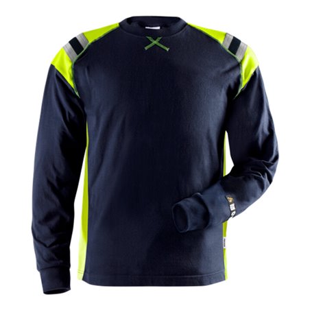 Fristads Flamestat T-Shirt Langarm 7072 TFLH Größe L Marineblau