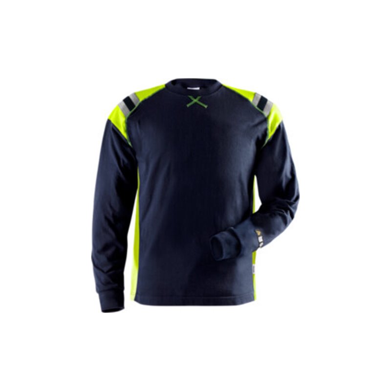 Fristads Flamestat T-Shirt Langarm 7072 TFLH Größe M Marineblau