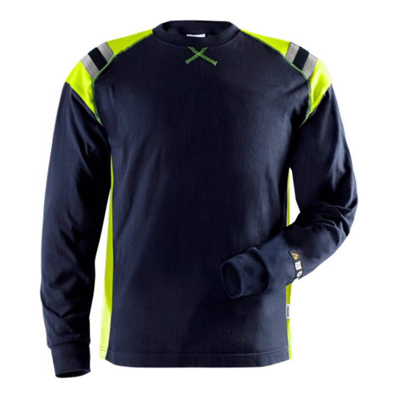 Fristads Flamestat T-Shirt Langarm 7072 TFLH Größe XL Marineblau