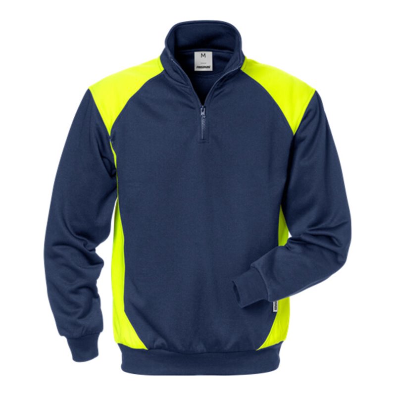 Fristads Sweatshirt 7048 SHV Größe 4XL Marine/Warnschutz-Gelb