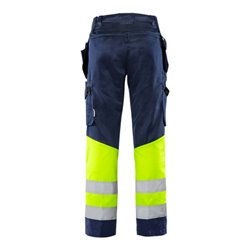 Fristads High Vis Green Handwerkerhose Kl. 1 2640 GPLU Größe D108 Warnschutz-Gelb/Marine