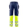 Fristads High Vis Handwerker Stretch-Hose Kl.1 2608 FASG Größe D116 Warnschutz-Gelb/Marine