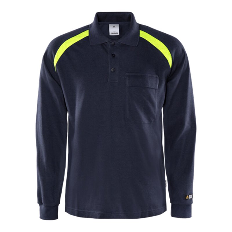 Fristads Flamestat Poloshirt Langarm 784 PFLA Größe 4XL Marineblau