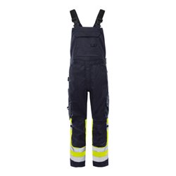 Fristads Flamestat High Vis Latzhose 2168 ATHF Größe C44 Warnschutz-Gelb/Marine