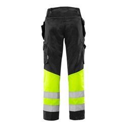 Fristads High Vis Green Handwerkerhose Kl. 1 2640 GPLU Größe C56 Warnschutz-Gelb/Schwarz