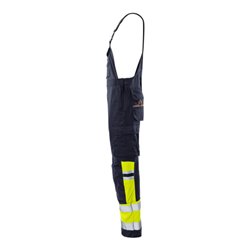 Fristads Flamestat High Vis Latzhose 2168 ATHF Größe C52 Warnschutz-Gelb/Marine