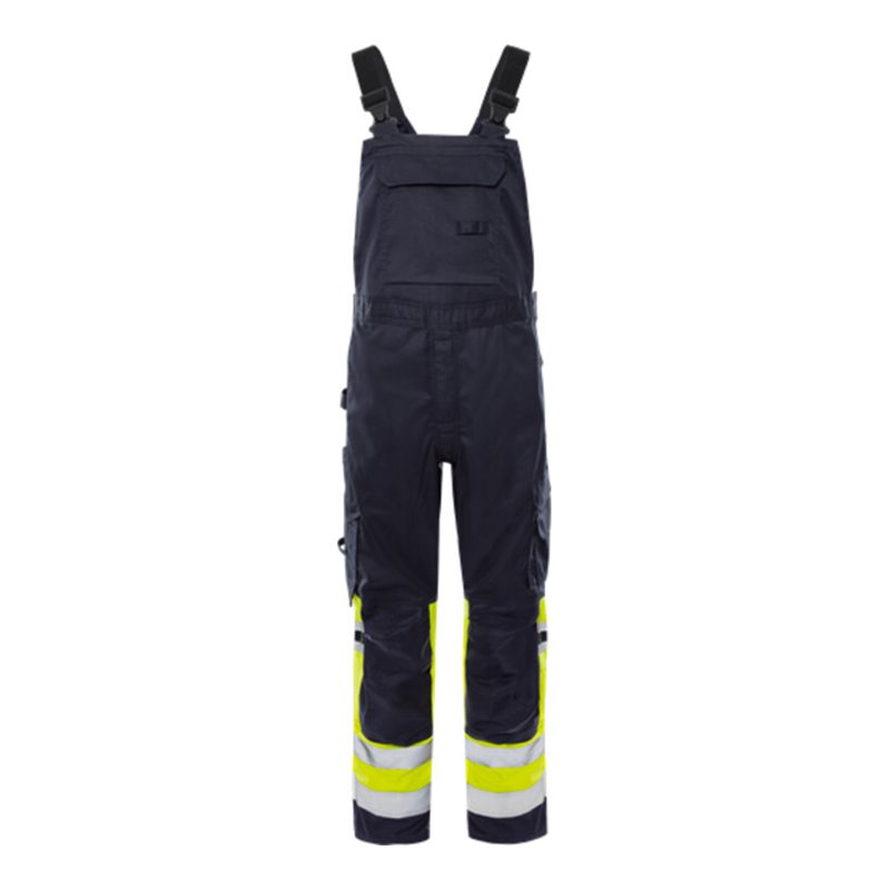 Fristads Flamestat High Vis Latzhose 2168 ATHF Größe C56 Warnschutz-Gelb/Marine