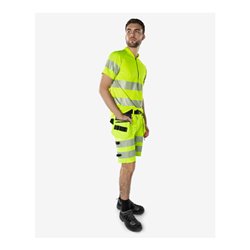 Fristads High Vis Green Handwerker Stretch-Shorts Kl. 2 2646 GSTP Größe C56 Warnschutz-Gelb/Schwarz