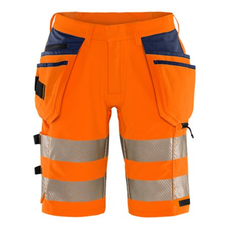 Fristads High Vis Green Handwerker Stretch-Shorts Kl. 2 2646 GSTP Größe C44 Warnschutz-Orange/Marine