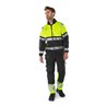 Fristads High Vis Handwerker Stretch-Hose Kl.1 2608 FASG Größe C66 Warnschutz-Gelb/Schwarz