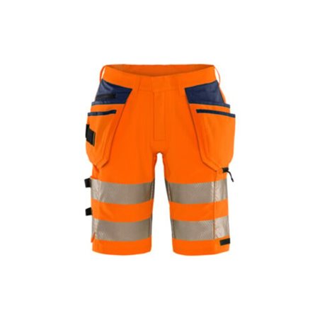 Fristads High Vis Green Handwerker Stretch-Shorts Kl. 2 2646 GSTP Größe C52 Warnschutz-Orange/Marine