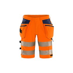 Fristads High Vis Green Handwerker Stretch-Shorts Kl. 2 2646 GSTP Größe C50 Warnschutz-Orange/Marine