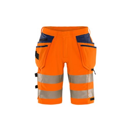 Fristads High Vis Green Handwerker Stretch-Shorts Kl. 2 2646 GSTP Größe C50 Warnschutz-Orange/Marine