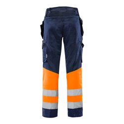 Fristads High Vis Green Handwerkerhose Kl. 1 2640 GPLU Größe C52 Warnschutz-Orange/Marine