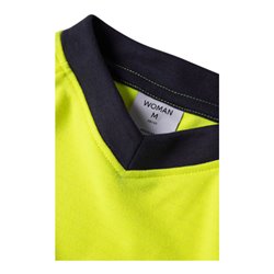 Fristads Damen Flamestat High Vis T-Shirt, La. Kl. 1 7108 TFL Größe 4XL Warnschutz-Gelb/Marine