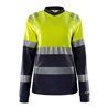 Fristads Damen Flamestat High Vis T-Shirt, La. Kl. 1 7108 TFL Größe S Warnschutz-Gelb/Marine