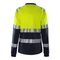 Fristads Damen Flamestat High Vis T-Shirt, La. Kl. 1 7108 TFL Größe S Warnschutz-Gelb/Marine