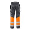 Fristads High Vis Green Handwerkerhose Kl. 1 2640 GPLU Größe D124 Warnschutz-Orange/Grau