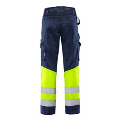 Fristads High Vis Green Hose Kl. 1 2649 GPLU Größe D116 Warnschutz-Gelb/Marine
