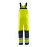 Fristads High Vis Latzhose Kl. 2 1001 TH Größe C46 Warnschutz-Gelb/Marine