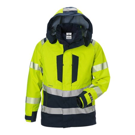 Fristads Flamestat High Vis GORE-TEX PYRAD® Jacke Kl.3 4095 GXE Größe 4XL Warnschutz-Gelb/Marine
